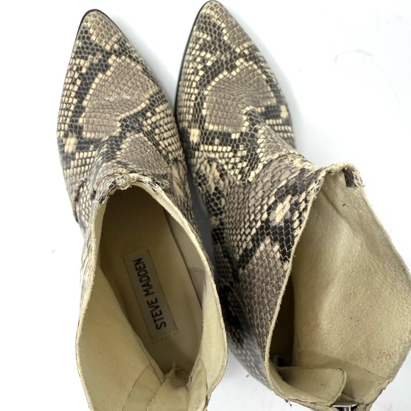 Steve Madden Snakeskin Leather Ankle Boots Size 6 - Picture 2 of 7